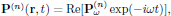 ${\bf P}^{(n)}({\bf r},t)=\Re[{\bf P}^{(n)}_{\omega}\exp(-i\omega t)]$