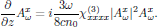 $$
  {{\partial}\over{\partial z}}A^x_{\omega}
    =i{{3\omega}\over{8cn_0}}\chi^{(3)}_{xxxx}
       |A^x_{\omega}|^2 A^x_{\omega}.
$$